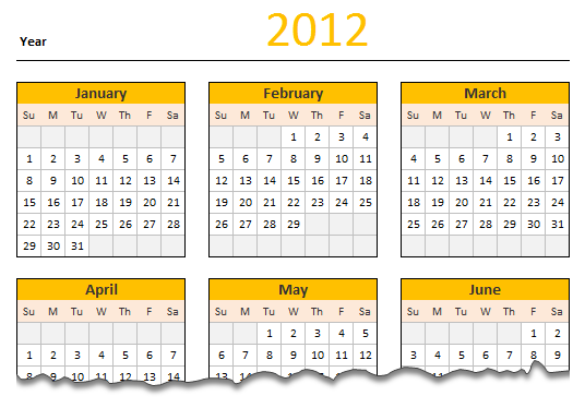 Free Templates Calendars 2012 Through 2015