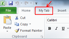 You can customize ribbon in Excel 2010
