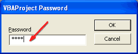 Step 6: when someone tries to open the VBA Code for that sheet to make the worksheet tab unhidden (visible), Excel prompts for a password