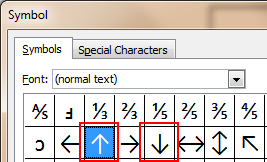 Insert Symbol Excel