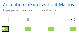 Animated Icons & Cell Fill Color in Excel - Demo