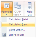 Add Calculated Item to PivotTable Report