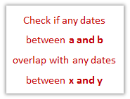 Check if two ranges of dates overlap [Excel Formulas]