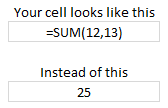 excel formula showing as text - What to do when all you see is the formula, not result