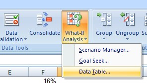 Create a data table in Excel - Project finance modeling in Excel