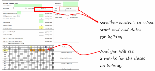 Holiday Request Form in Excel [Awesome Ways our Readers are using Excel]