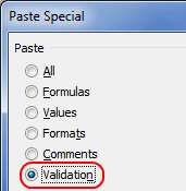 Copy Data Validations from one cell to another [quick tip]