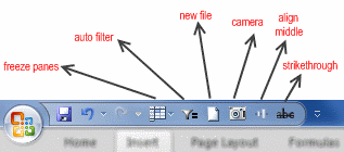 Excel 2007 - What is on your Quick Launch Bar?