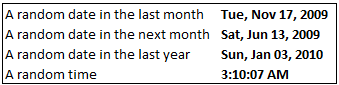 Random Dates in Excel