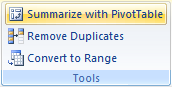 Easy Pivot Tables Excel 2007 Tables