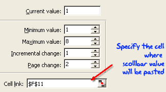 Adding Scrollbar Control to Excel