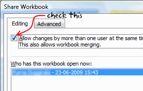 Excel Workbook sharing options - To do lists - Project Management