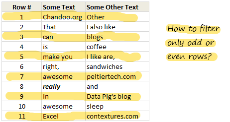 How to Filter Odd or Even Rows only? [Quick Tips]