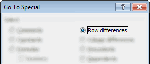 Quickly Compare Data using Row Differences
