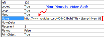 Setting Flash Movie Properties - Excel Youtube Embedding