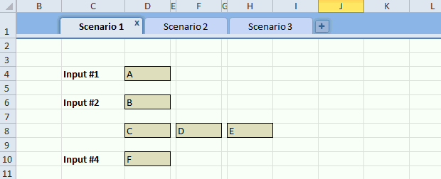 Excel Scenarios - Select and Display one Scenario using VBA - Demo