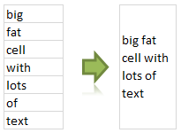 Merge cells without loosing values - Excel