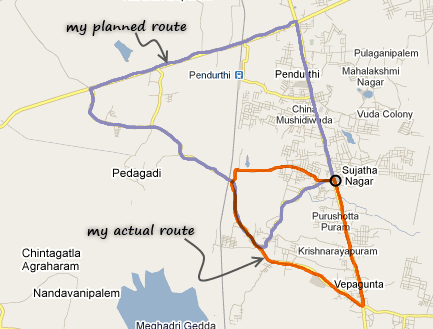 My Bike Route - Plan vs. Actual