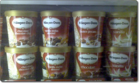 haagen dazs on the other hand seems to be focussing on product