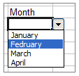 Data validation drop down list in Excel - Adding interactivity to dashboards