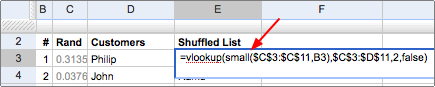 sort a list of items in excel in random order using formulas