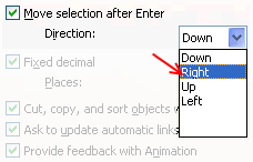 Change the order in which you edit cells - Excel Customization Hacks