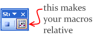 Make your VBA macros work anywhere: Enable Relative References