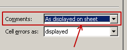 How to Print Excel Comments