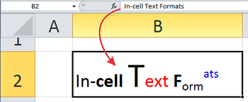 In Cell Text Formats – 2 Quick Tips