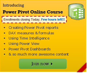 Last day to join Advanced Power Pivot class & Bundles – Enroll to become awesome