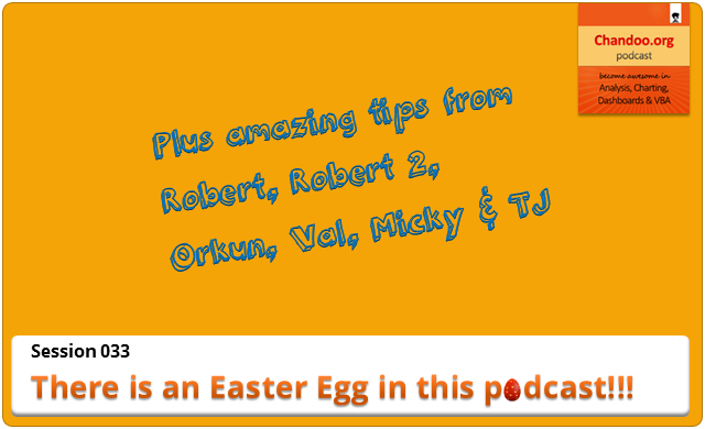 CP033 - There is an Easter egg in this podcast - Excel tips from Chandoo.org podcast listeners