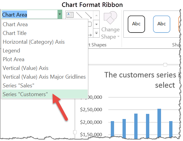 using-chart-format-ribbon-to-select-items