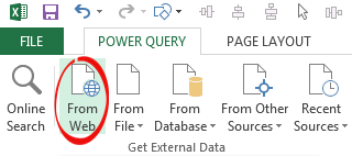 How to import web data to Excel using Power Query