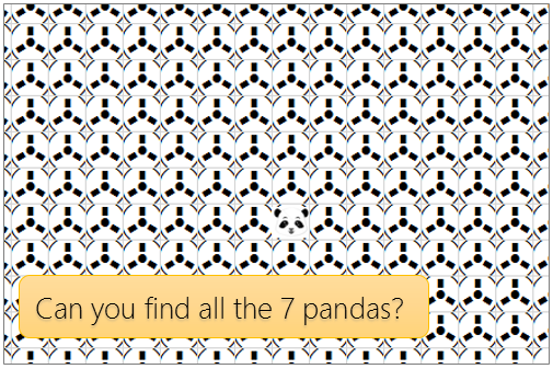 There are seven pandas hidden in this workbook [Easter Eggs]