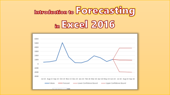 Introduction to Forecasting in Excel 2016 [Charts & Visual Analysis]