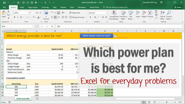 Which power plan is best for me? Excel for everyday problems