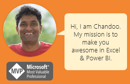 Welcome message from Chandoo