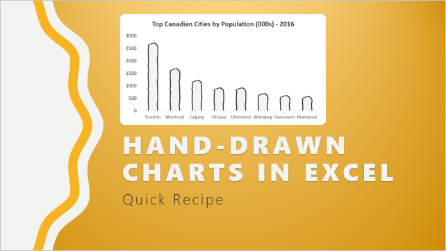 Make funky and creative hand-drawn chart in Excel – Quick tutorial