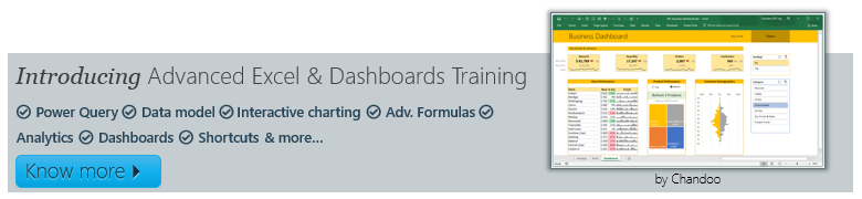 Introducing advanced Excel & dashboards training from Chandoo