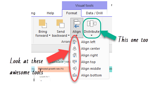 use alignment tools, you must