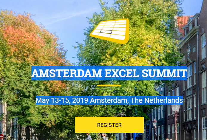 Amsterdam Excel Summit - May 2019 - Chandoo