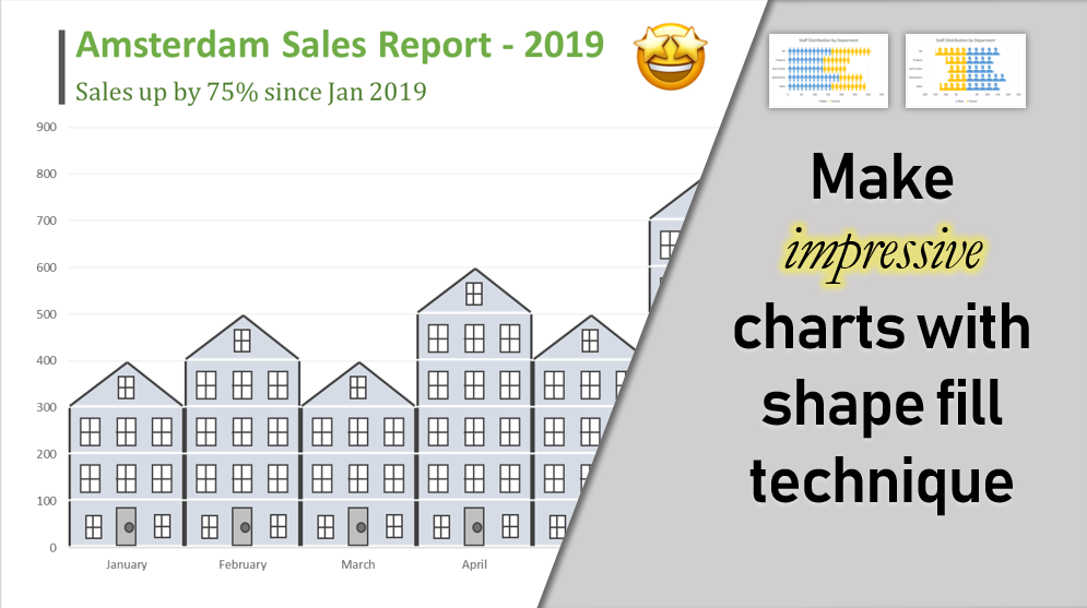 Make info-graphics with shape fill technique [Charting Tip]