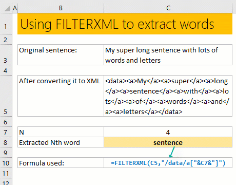 #awesome trick – Extract word by position using FILTERXML()