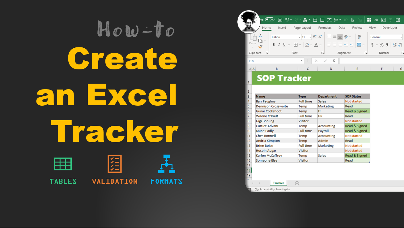 How-to create an elegant, fun & useful Excel Tracker – Step by Step Tutorial