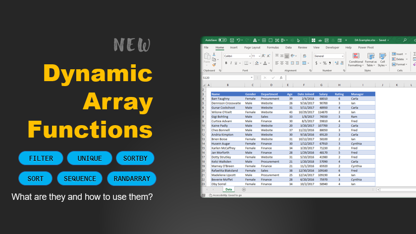 Excel Dynamic Array Functions – What are they, how to use them, Examples and FAQs