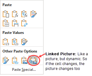 Linked picture in Excel