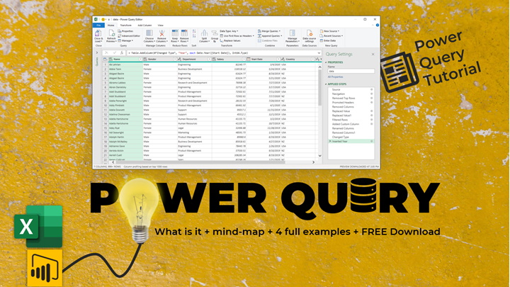 power query tutorial and examples