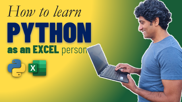 How to learn Python as an “Excel person”?