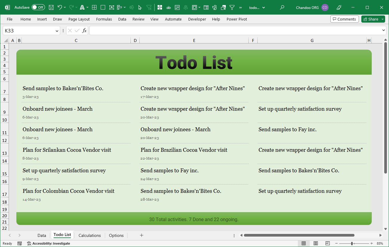 Create a beautiful, elegant & interactive to-do list with Excel (FREE Template + Tutorial)