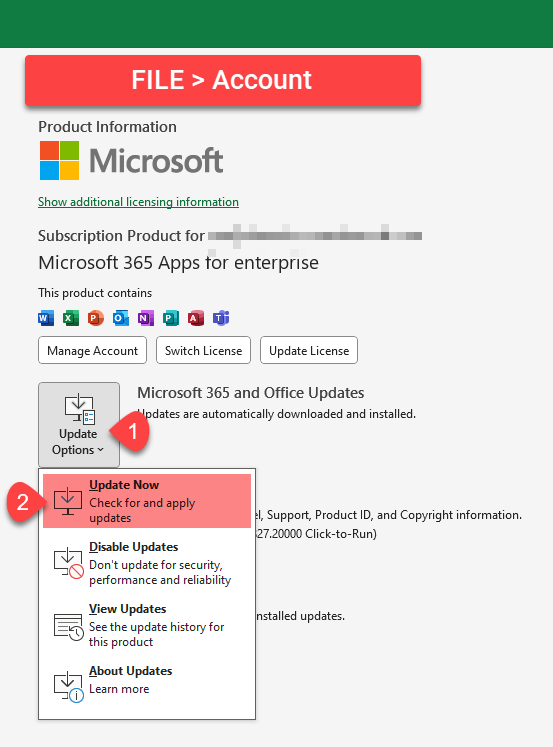 Office update may be needed to get python in Excel